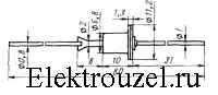 Чертёж транзистора Д226, Д226А, Д226Е